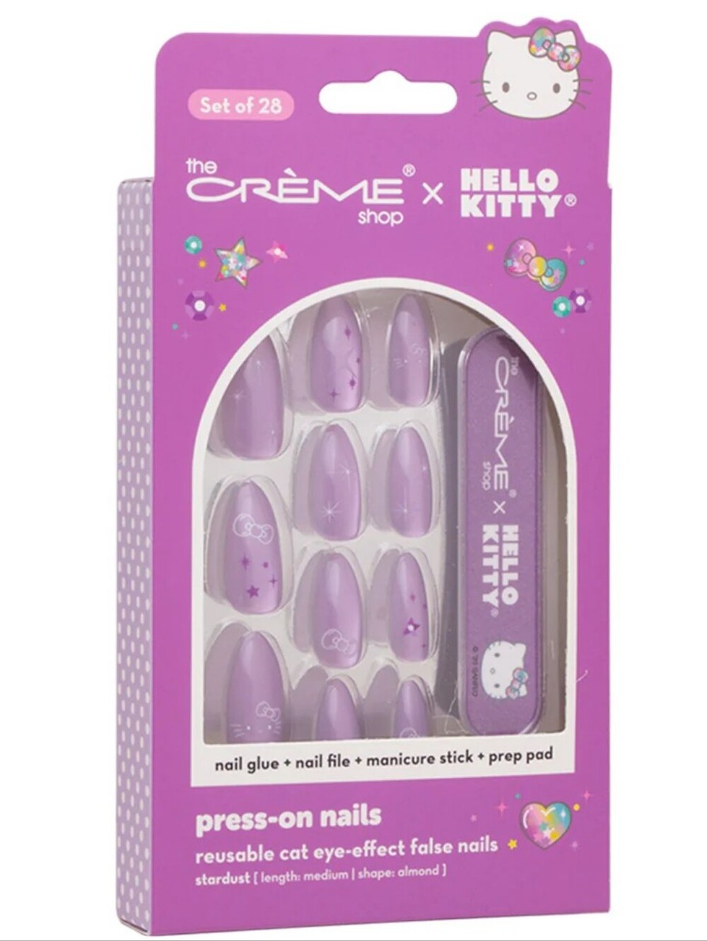 Hello Kitty Cat Eye Press On Nail Kit